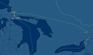 Route from Smiths Falls to Sault Ste Marie, MI